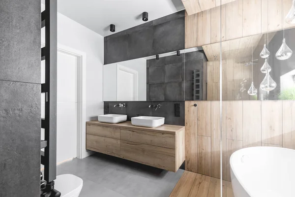 Meuble de salle de bain suspendu avec tiroirs Chêne Halifax naturel